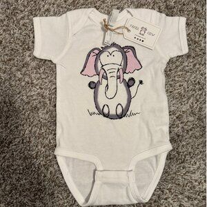 NWT Paper Cow Elephant Onesie